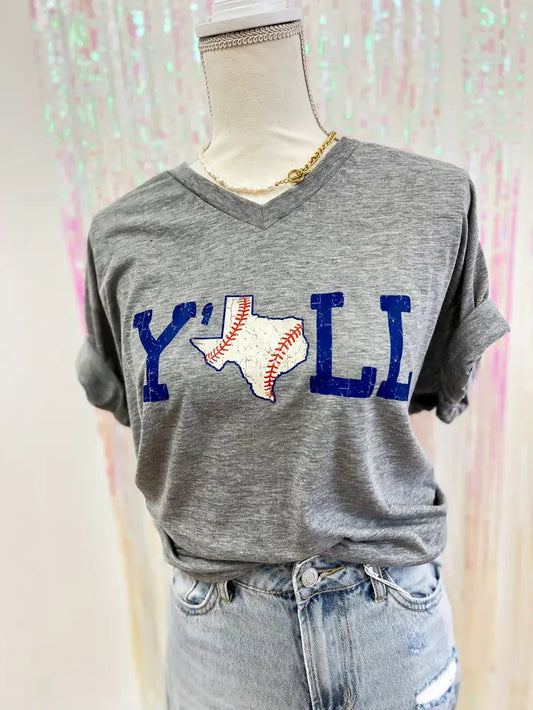 Tomfoolery Toys | V-Neck Texas Baseball Tee Shirt