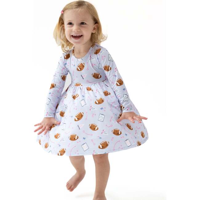 Touchdown Time Lavender Twirly Dress Cover