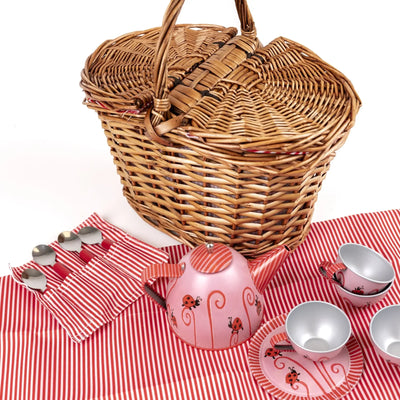 Egmont Toys Ladybug Tin Tea Set In a Basket Preview #5