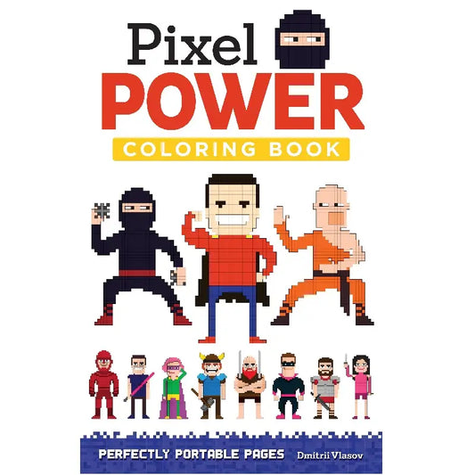Tomfoolery Toys | Pixel Power Pocket Coloring Book