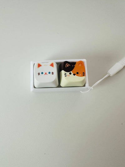 Cat Keycap Bag Charm 3 key caps Preview #6
