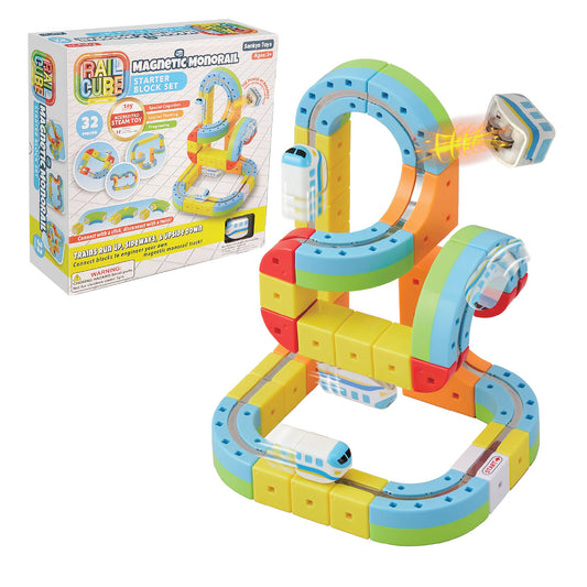 Tomfoolery Toys | Rail Cube Trains Starter Set