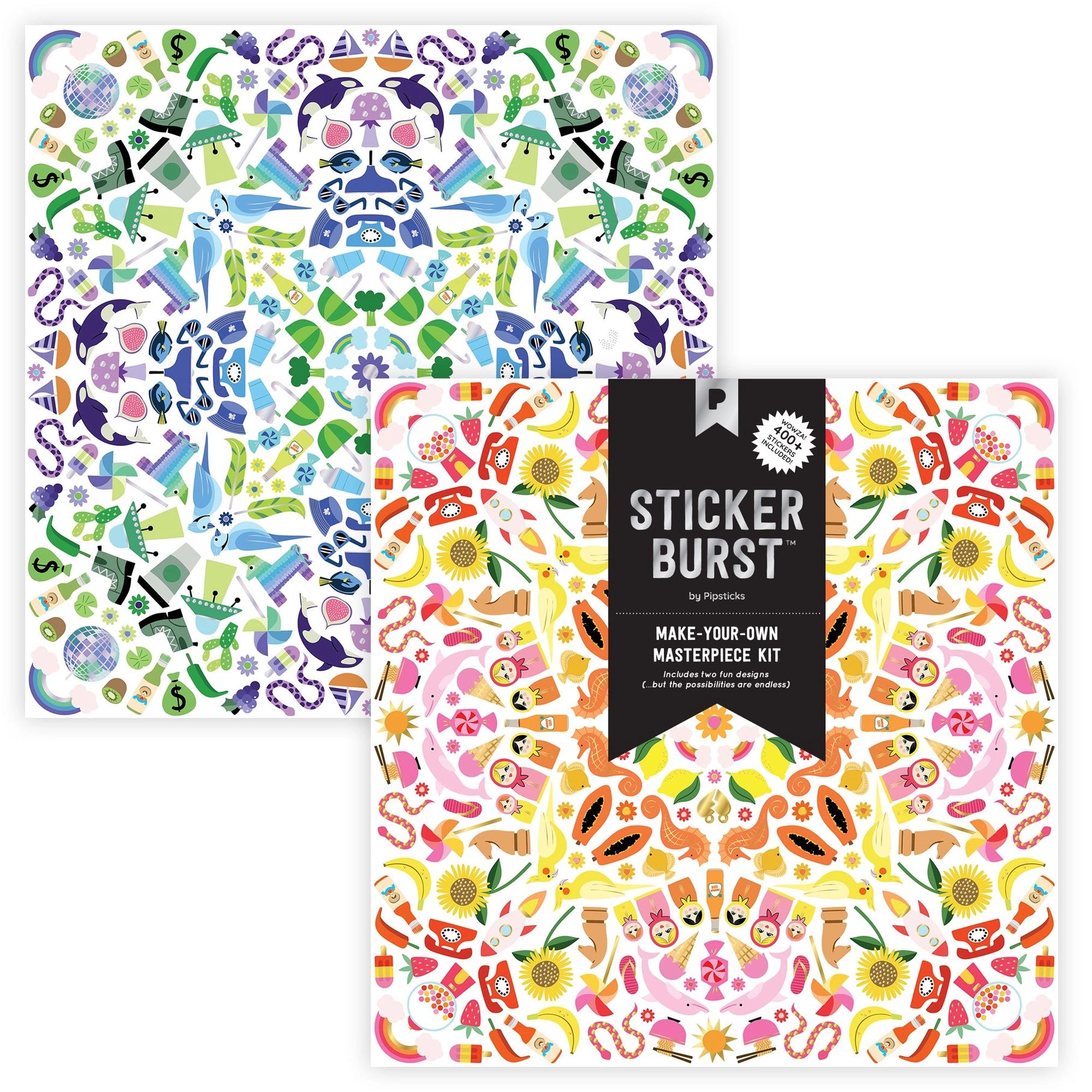 Tomfoolery Toys | Whirled In Color Sticker Burst Kit Stickers