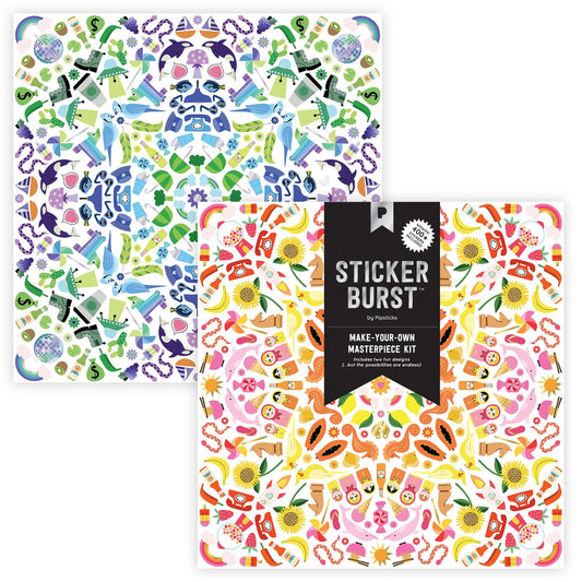 Tomfoolery Toys | Whirled In Color Sticker Burst Kit Stickers