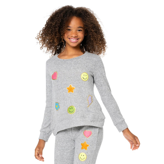 Tomfoolery Toys | Hacci Sweatshirt w/Chenille Patches