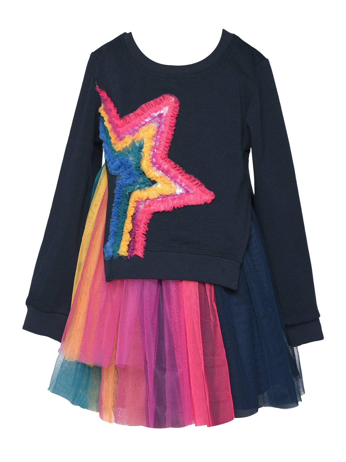 Long Sleeve Navy Twofer Dress Cover