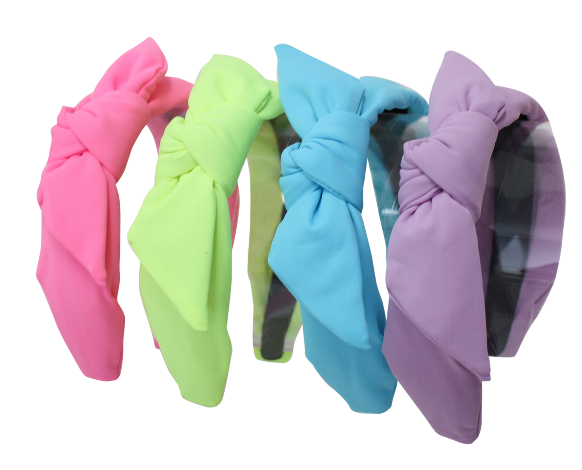 Neon Bow Knot Headband Cover