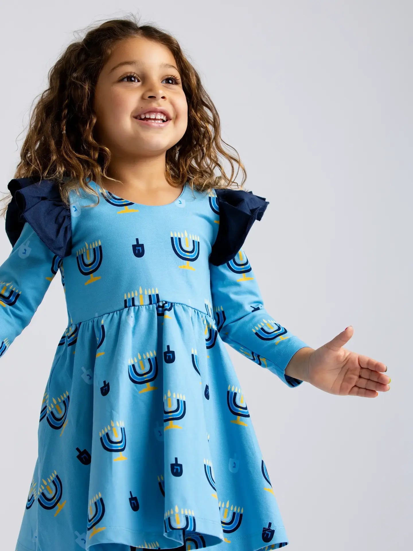 Tomfoolery Toys | Hanukkah Celebration Ruffle Let's Dance Dress