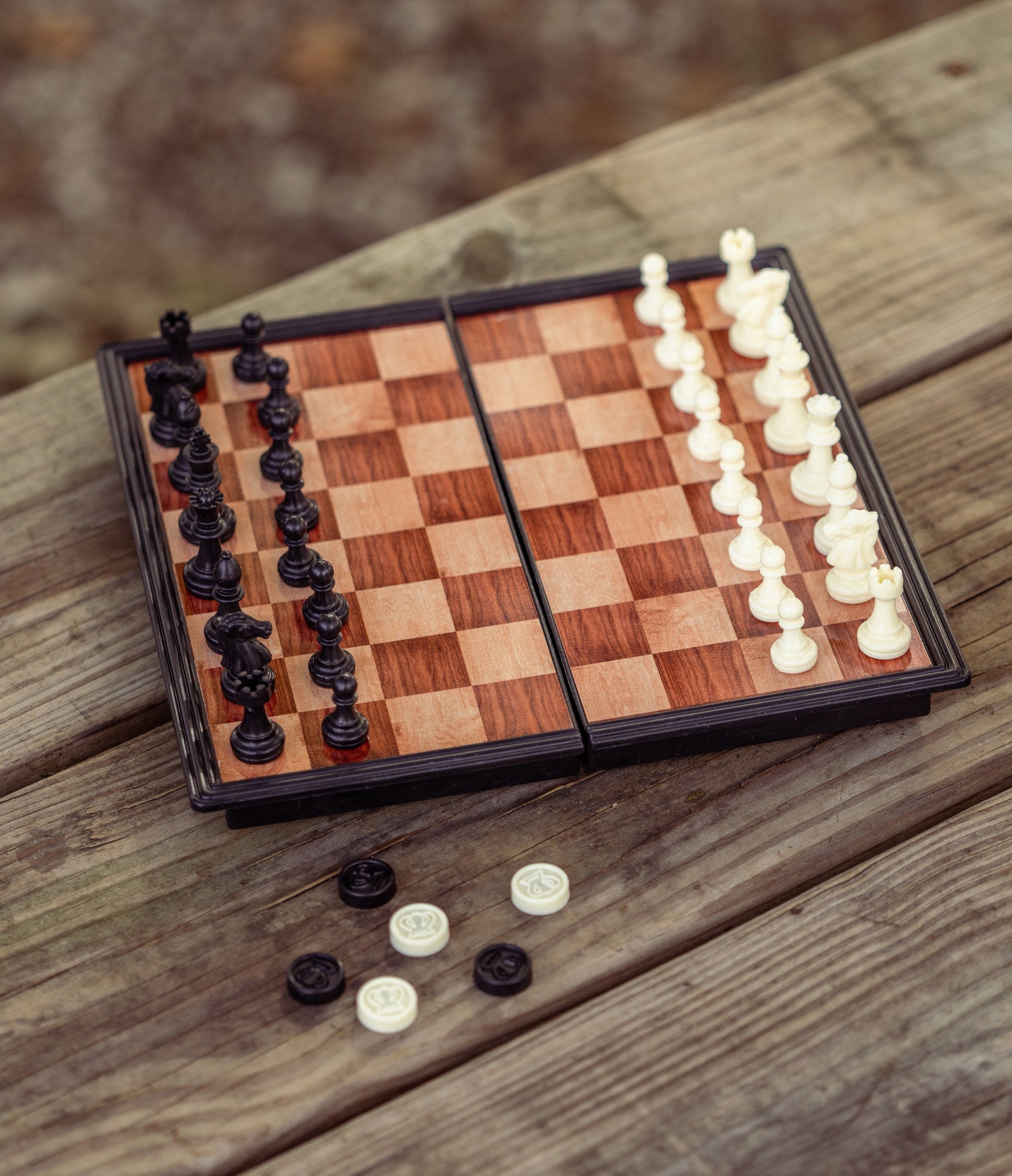 Tomfoolery Toys | Magnetic Travel Chess & Checkers