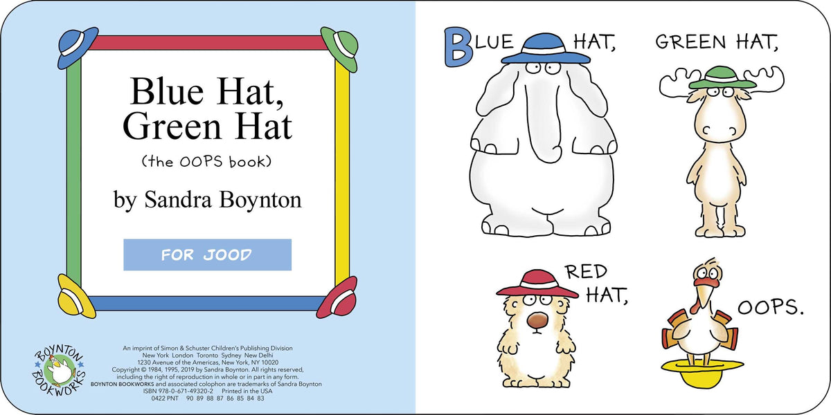 Blue Hat, Green Hat (The Oops Book) Cover