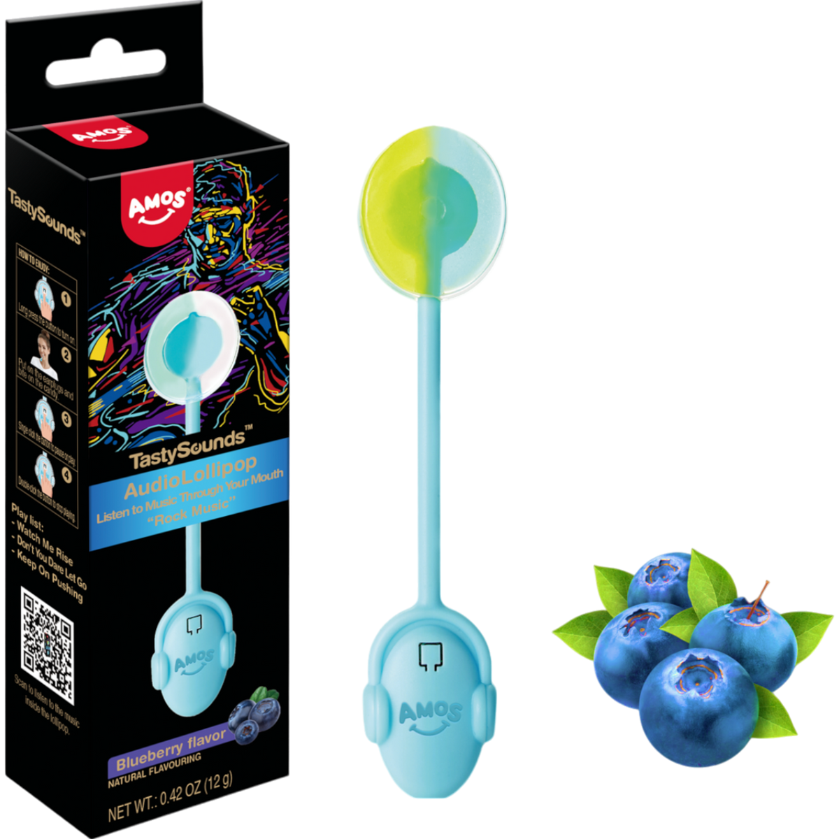 Blueberry Tasty Sounds Audio Lollipop Cover