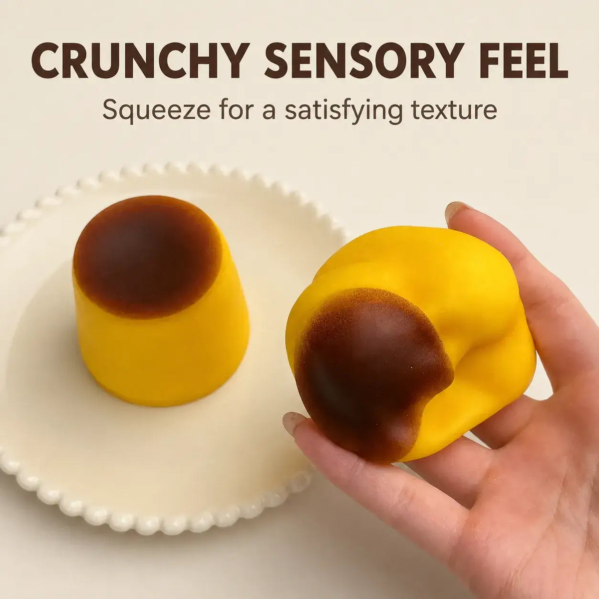 Crunchy Caramel Pudding Squishy Cover