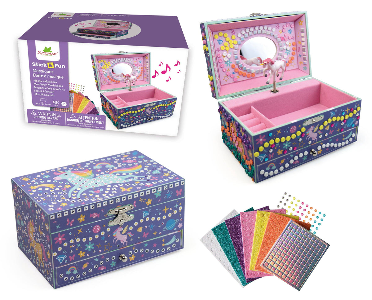 Stick'N Fun: 3D Mosaics Music Box Unicorn Cover