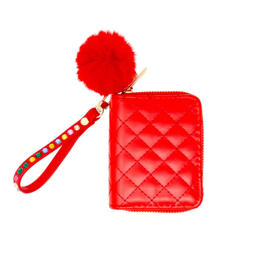 Tomfoolery Toys | Red Rhinestone Strap Wallet