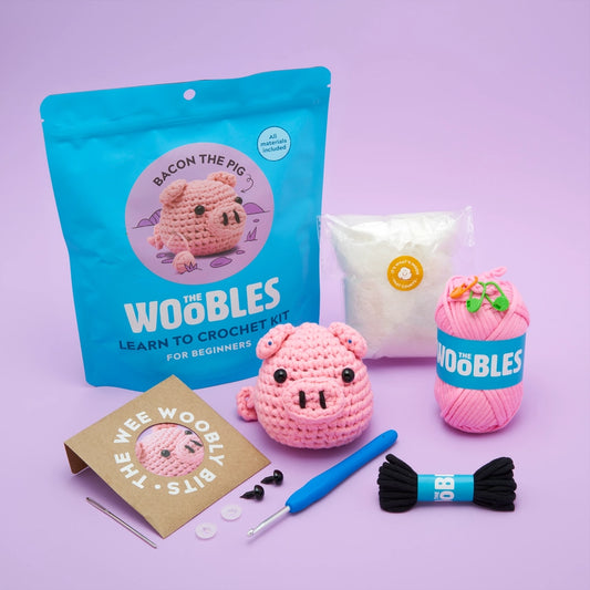 Tomfoolery Toys | Bacon the Pig Beginner Crochet Kit