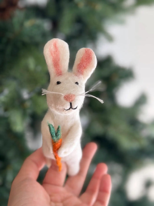 Tomfoolery Toys | Bunny Finger Puppet