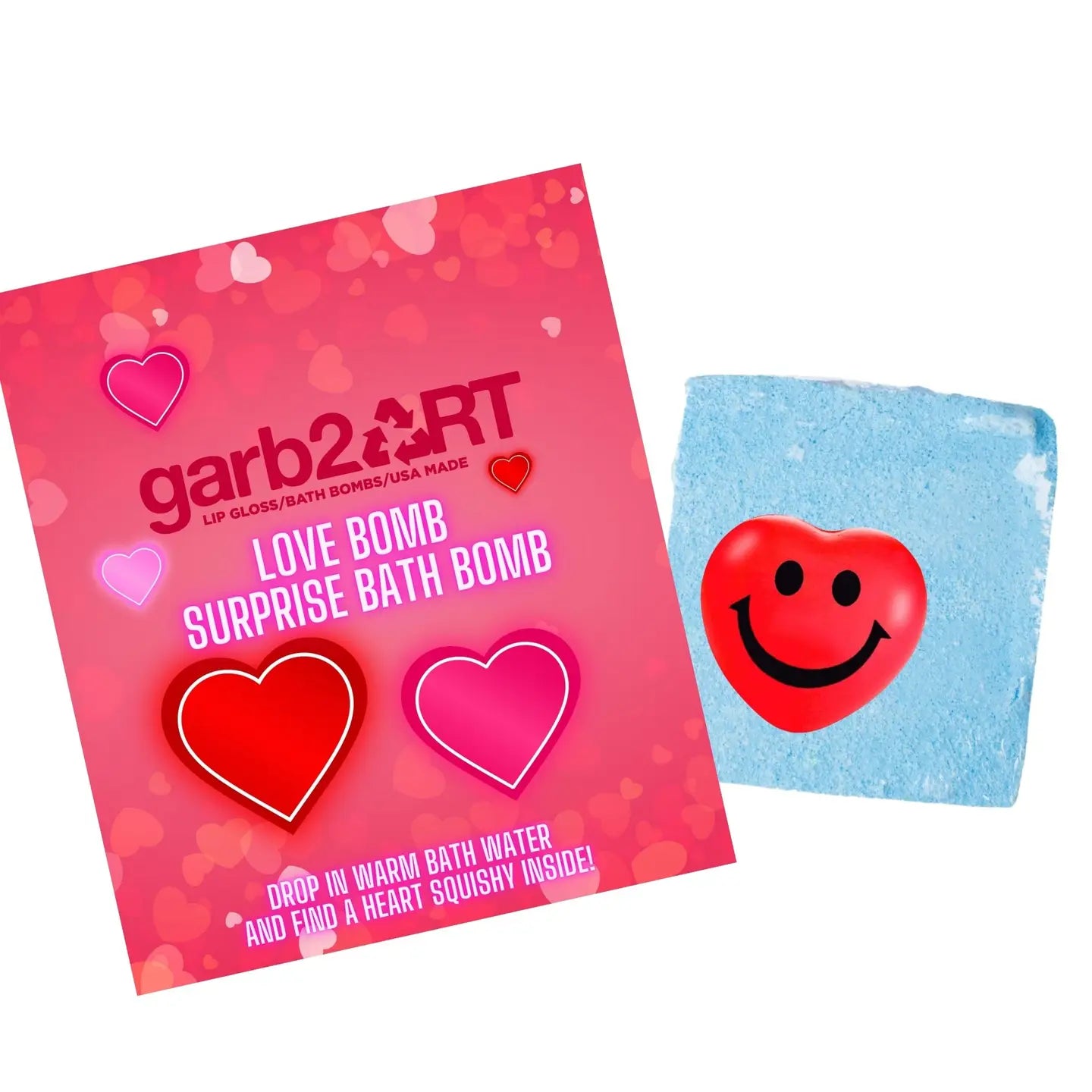 Tomfoolery Toys | Love Bomb Surprise Bath Bomb
