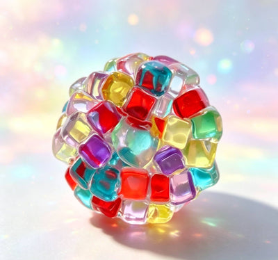 Rainbow Ice‑Cube Bead Squishy Preview #4