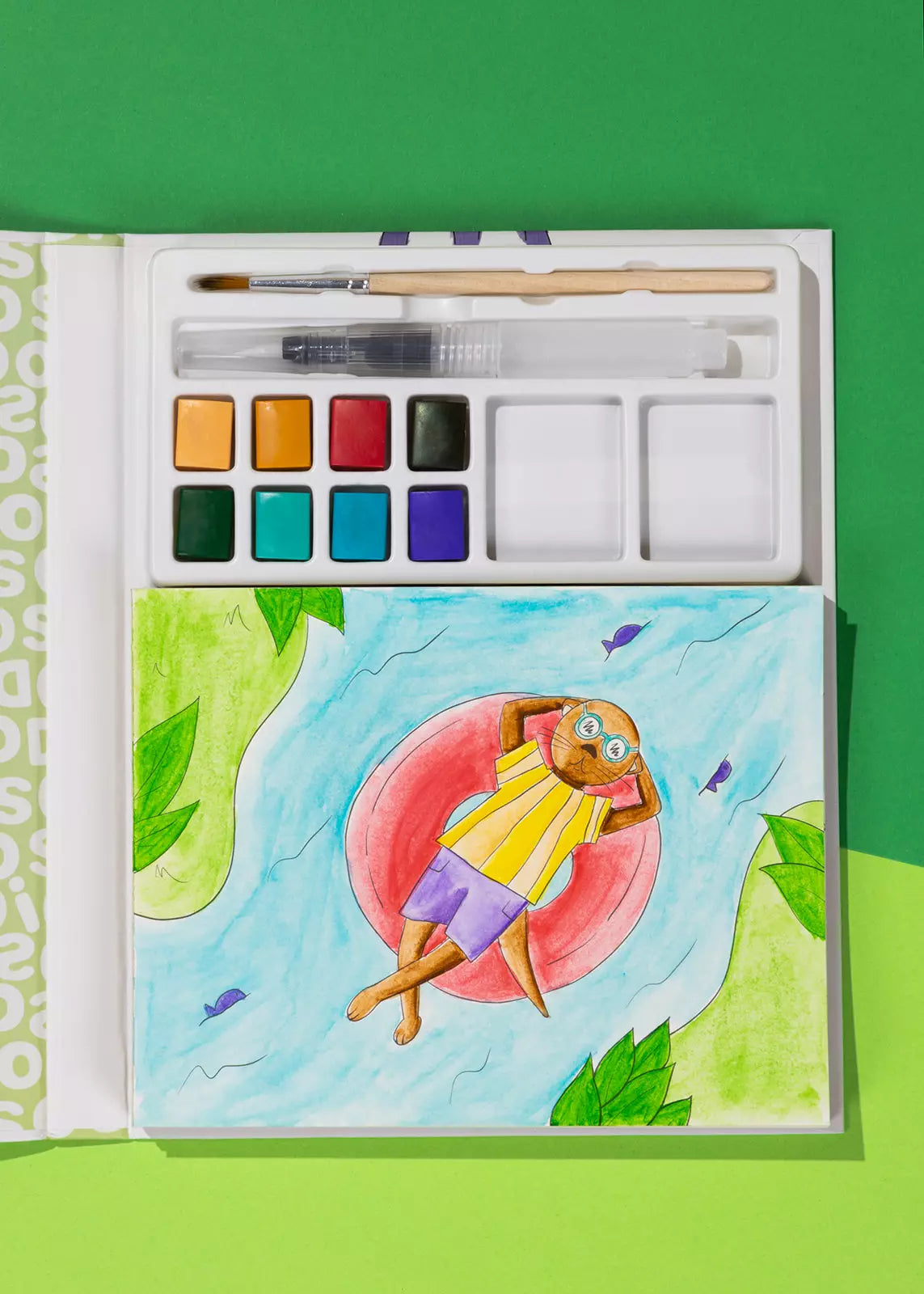 Forest Watercolor Painting Book Cover