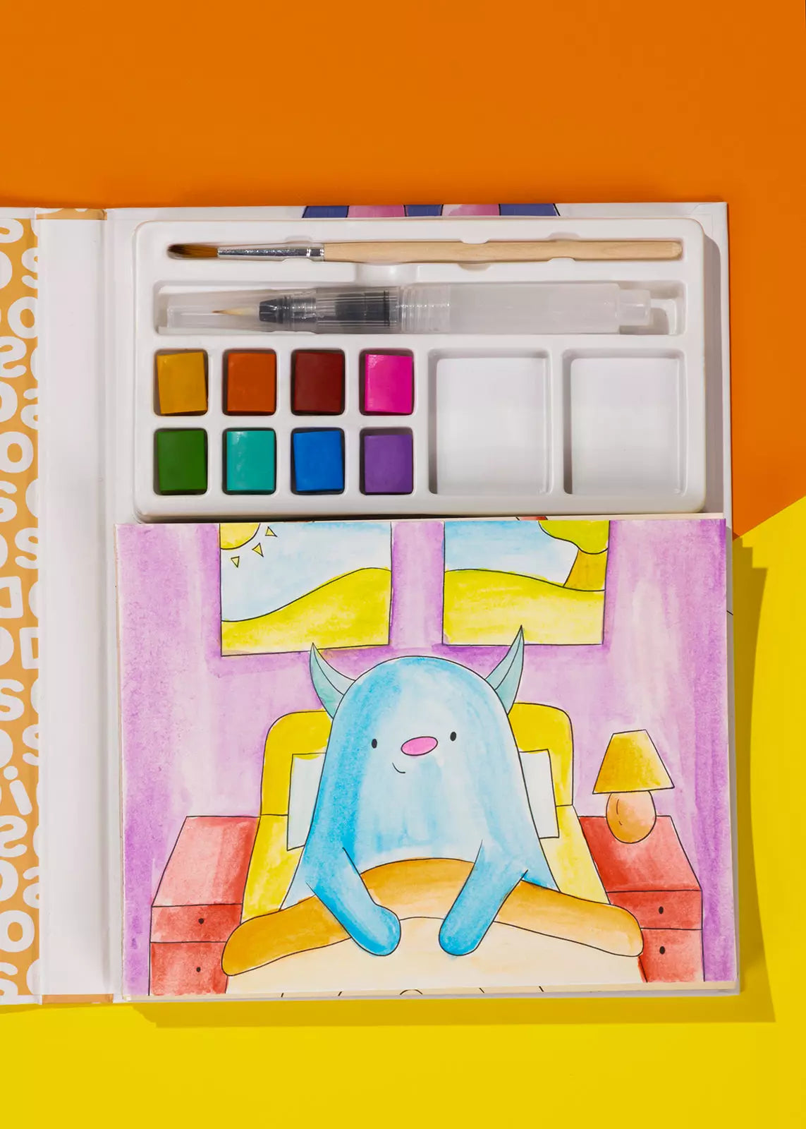 Monster Watercolor Painting Book Cover