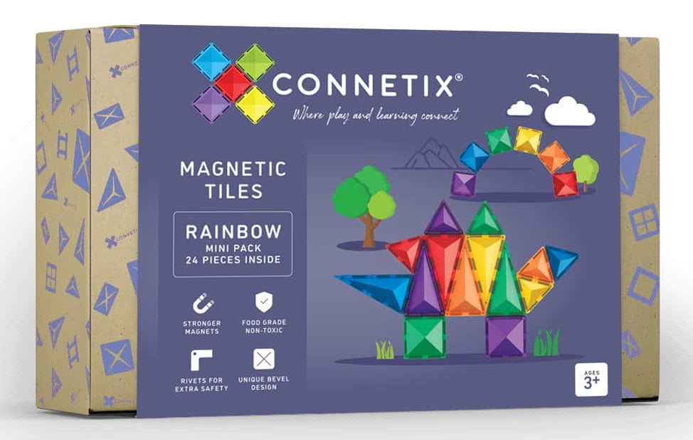Tomfoolery Toys | Connetix Rainbow Mini Pack, 24pc