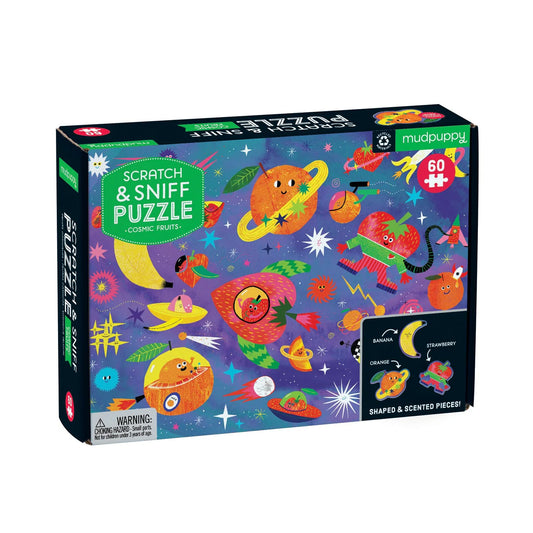 Tomfoolery Toys | Cosmic Fruits Scratch & Sniff Puzzle