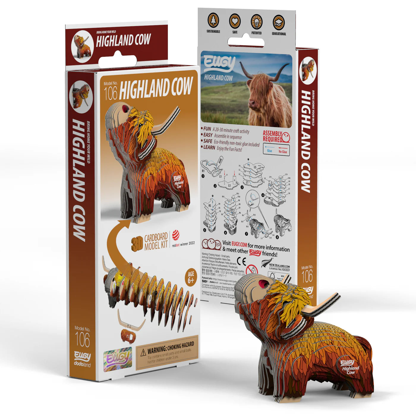 Tomfoolery Toys | Highland Cow 3D Puzzle