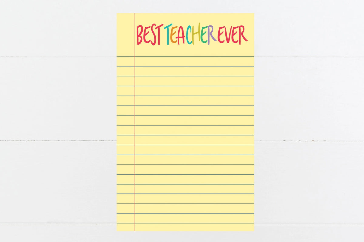 Best Teacher Ever Notepad Cover