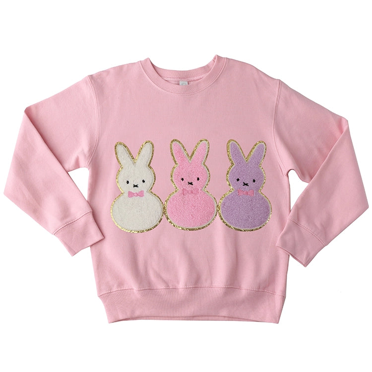 Chenille Bunny Trio Sweatshirt Cover