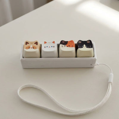 Cat Keycap Bag Charm 3 key caps Preview #1