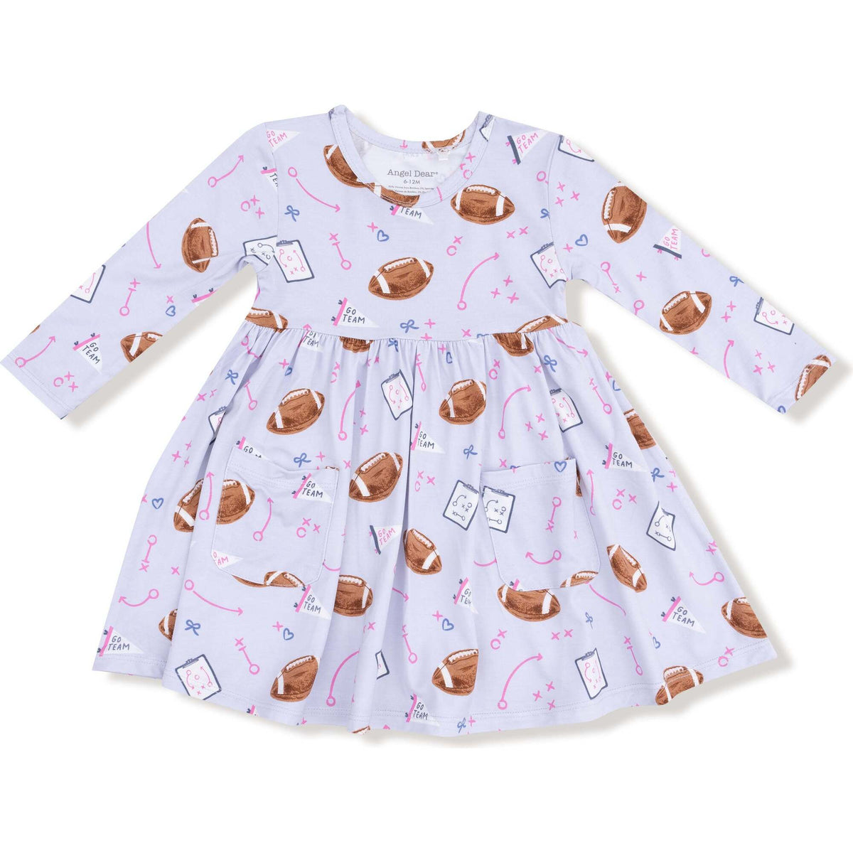 Touchdown Time Lavender Twirly Dress Cover