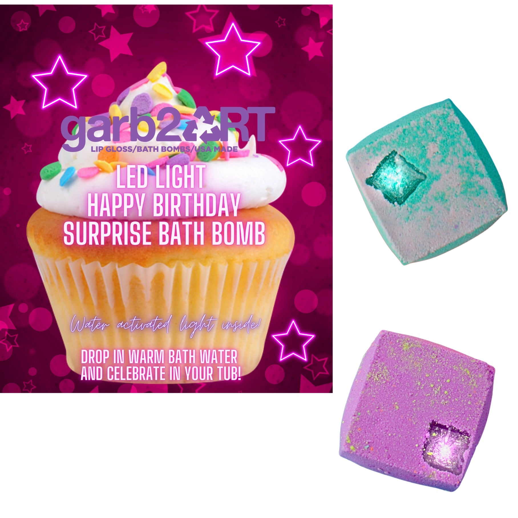 Tomfoolery Toys | Happy Birthday Surprise Bath Bomb