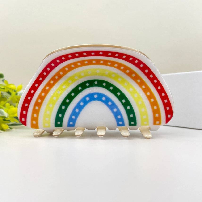 Rainbow Hair Clip Cover