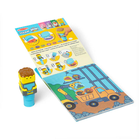 Tomfoolery Toys | Bulldozer Sticker WOW! Activity Pad