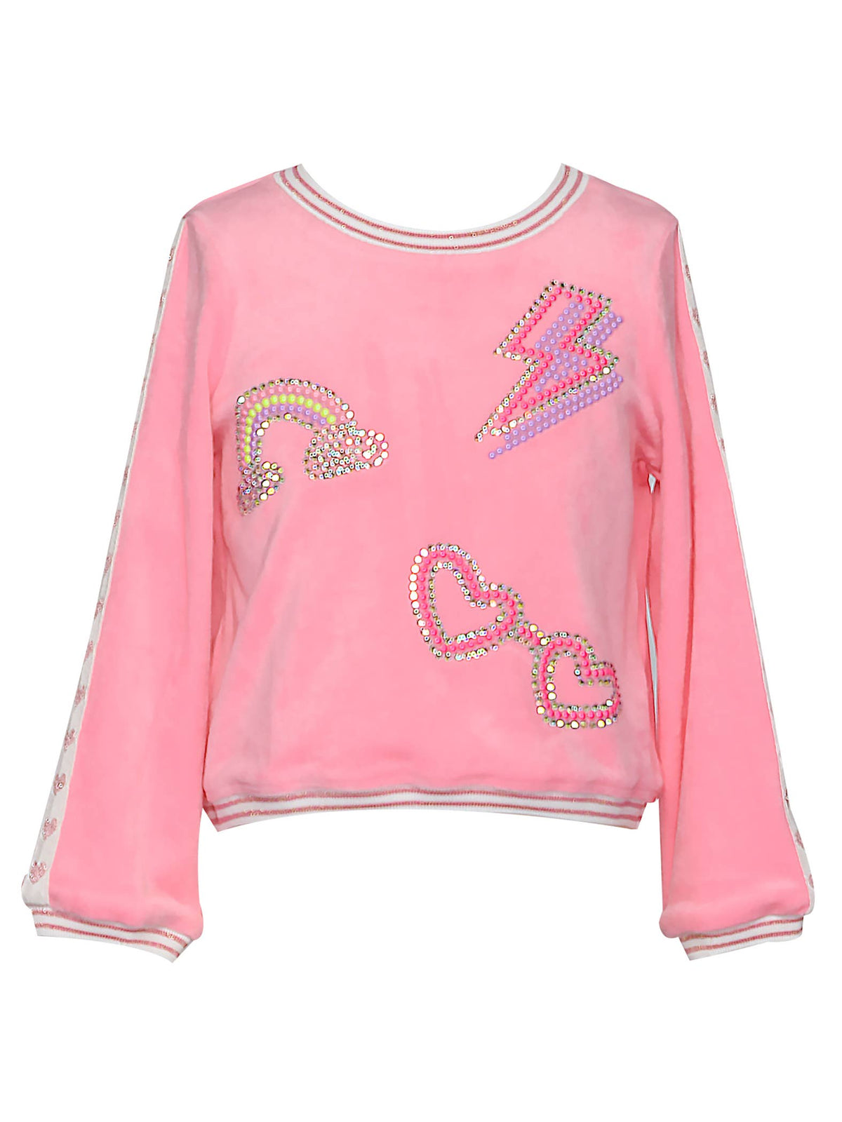 Pink Long Sleeve Velour Top Cover