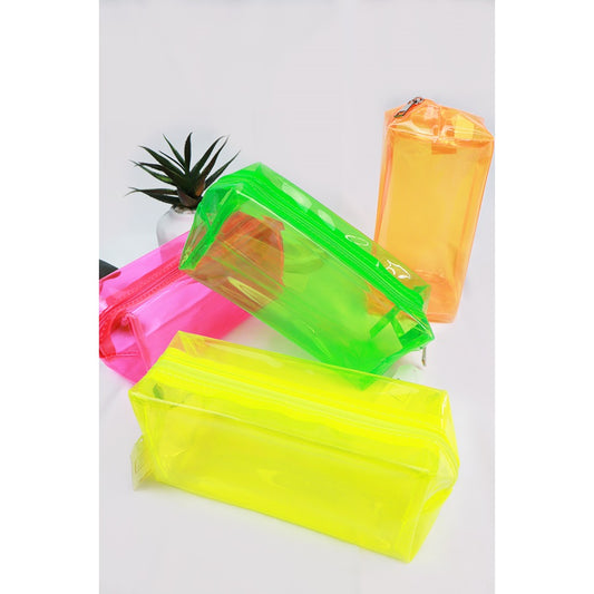 Tomfoolery Toys | Neon Clear Cosmetic Bag