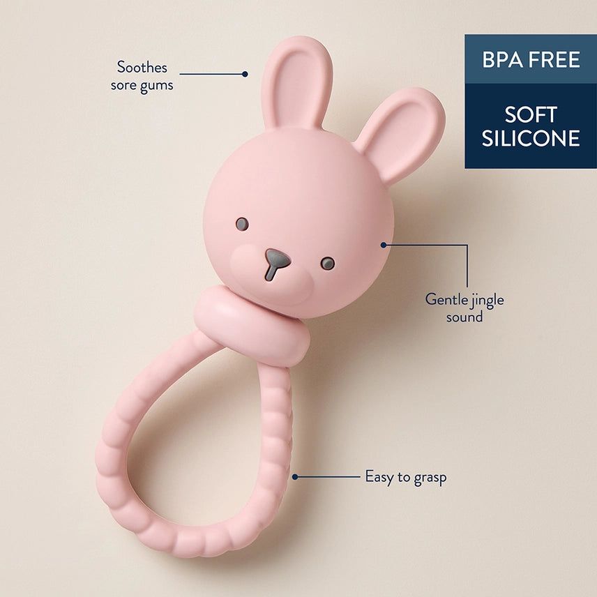 Pink Bunny Sweetie Rattle Cover