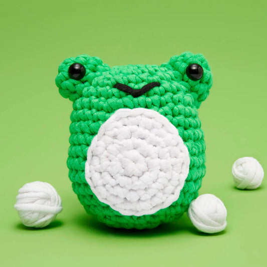 Tomfoolery Toys | Henri the Frog Beginner Crochet Kit