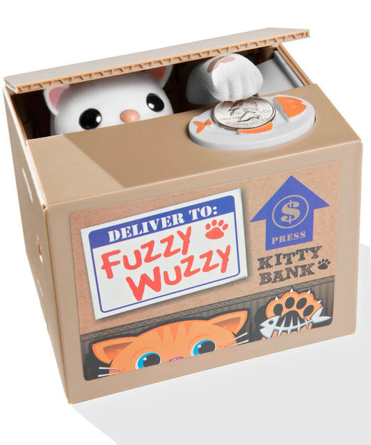 Tomfoolery Toys | Fuzzy Wuzzy Kitty Bank