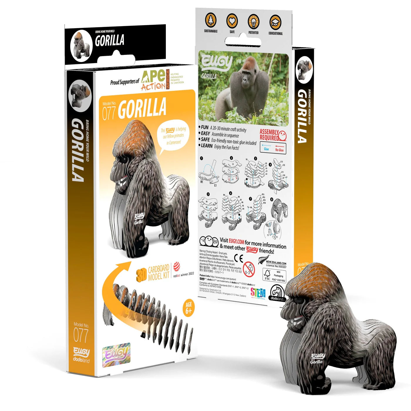 Tomfoolery Toys | Gorilla 3D Puzzle