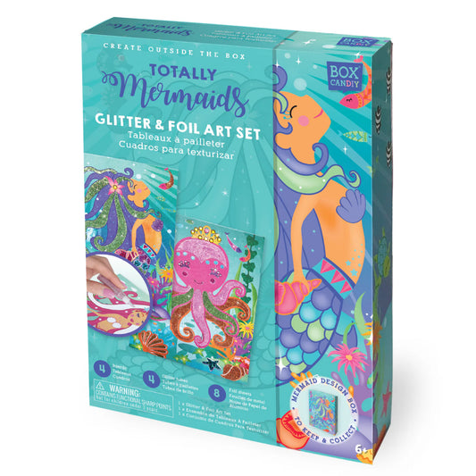 Tomfoolery Toys | Totally Mermaids Glitter & Foil Art Set