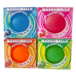 Tomfoolery Toys | Glow Marshmello Squishy Ball