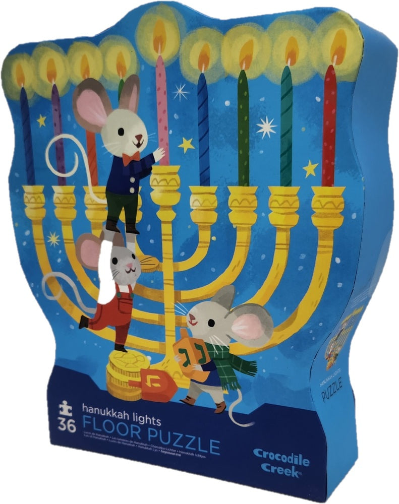 Hanukkah Lights Floor Puzzle Cover