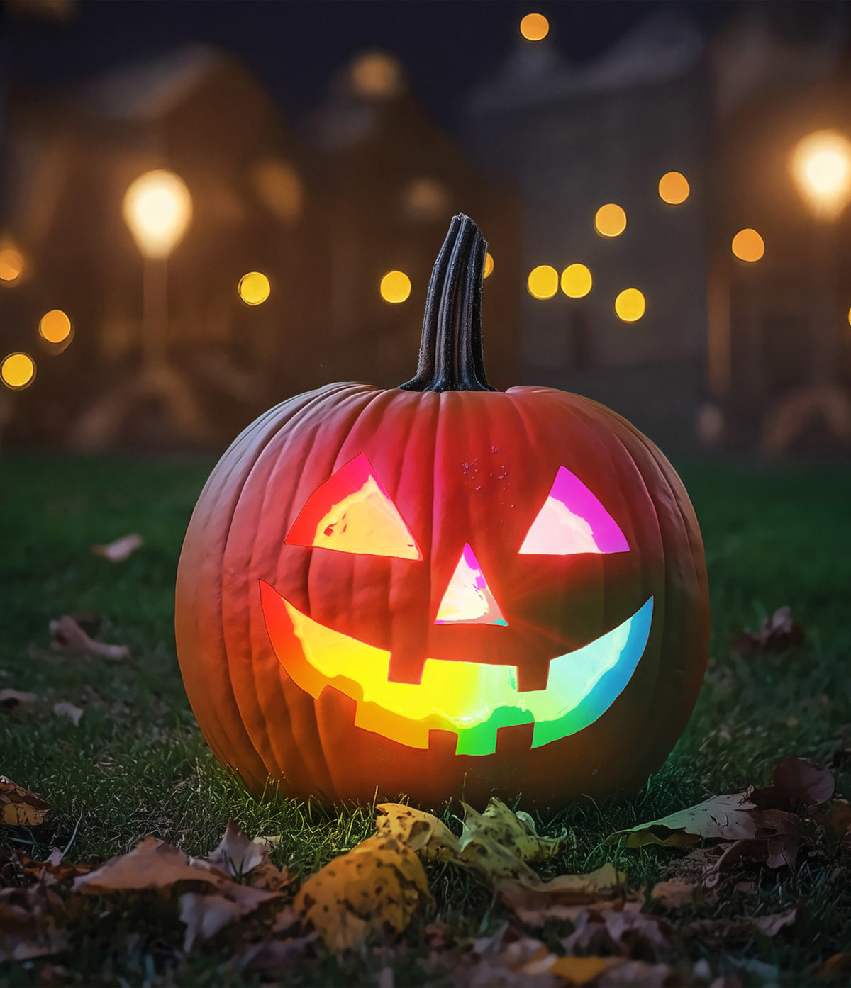 Jack-o-Lantern Color Changing Lights Cover