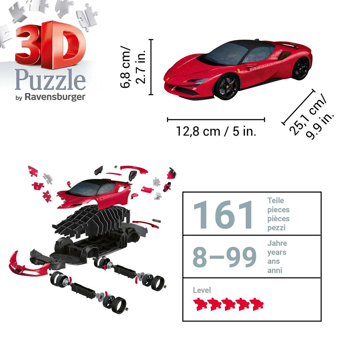 Ferrari Stradale 3D Puzzle Preview #3