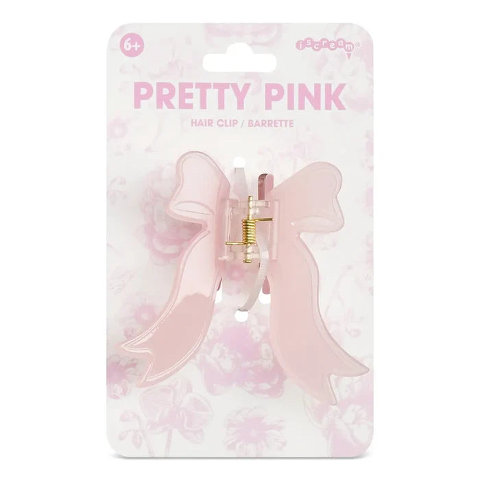 Pretty Pink Bow Hair Clip Cover