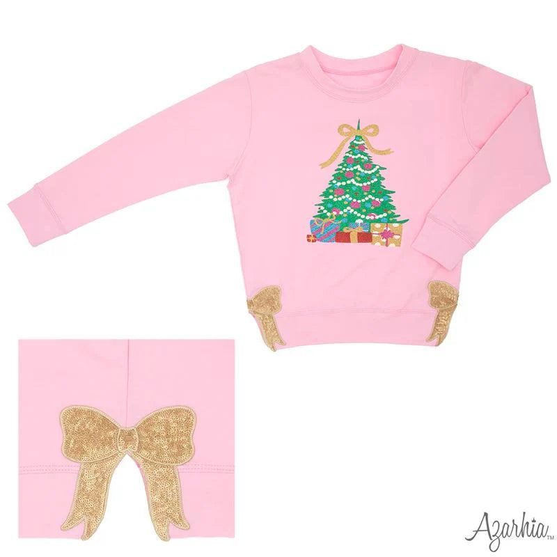 Pink Holly Christmas Tree in Glitter Preview #2
