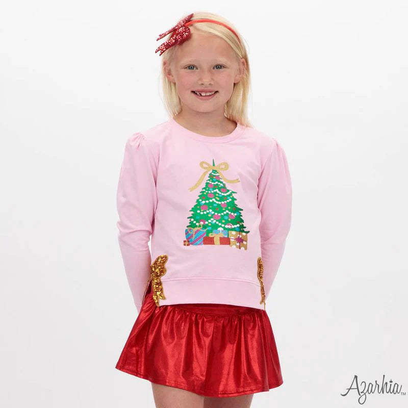 Tomfoolery Toys | Pink Holly Christmas Tree in Glitter