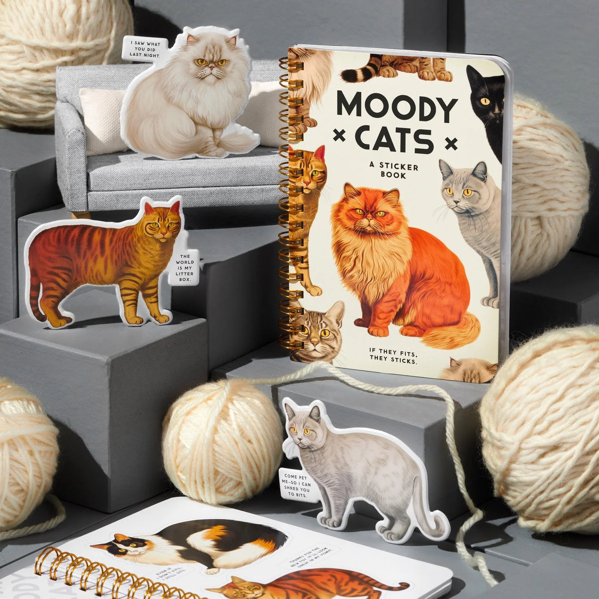 Moody Cats Sticker Book Cover