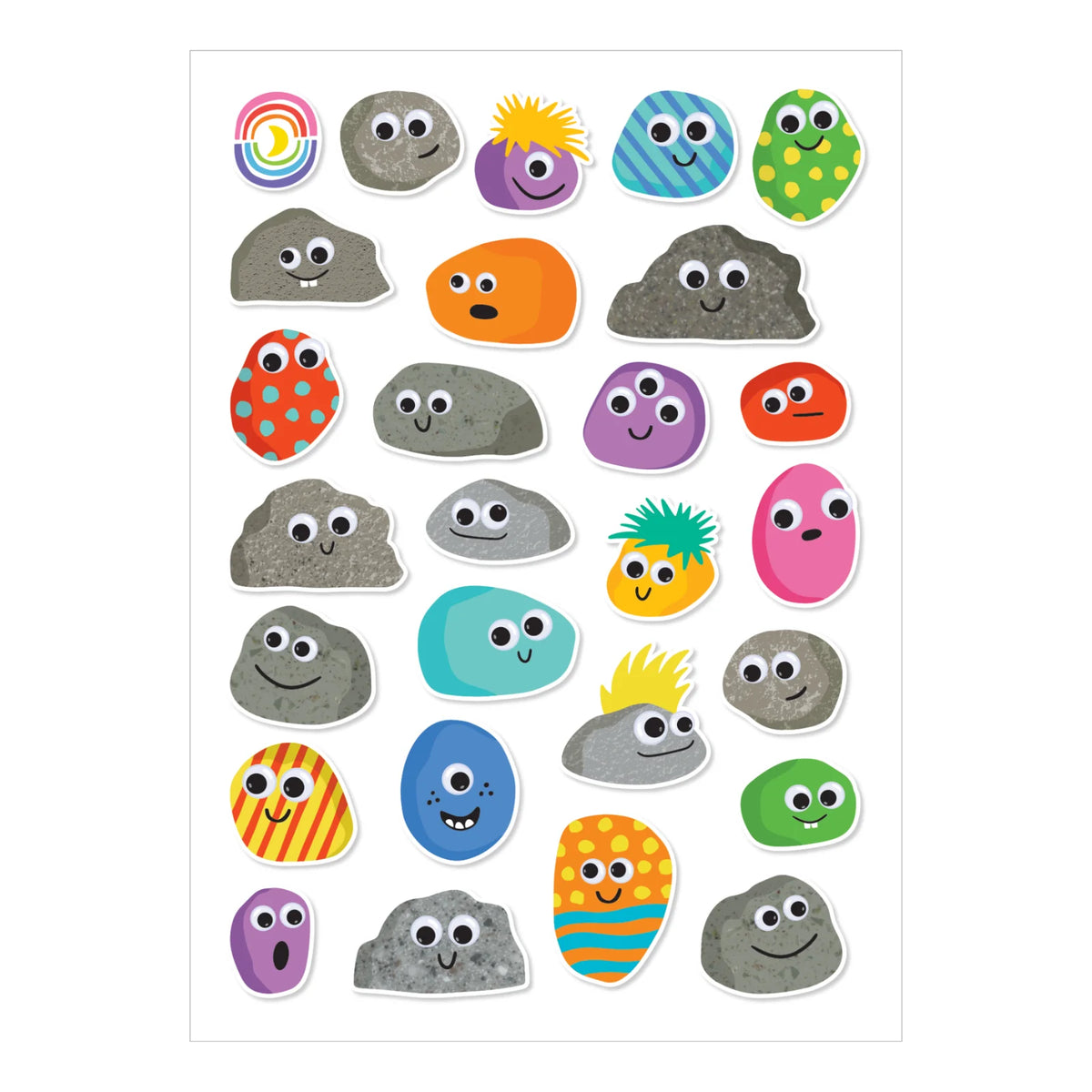 Pet Rock Party Glossy Stickers Cover